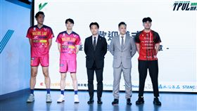 ▲TPVL排球職業聯盟1日舉辦熱身賽記者會，執行長魏雲龍(右2)。（圖／TPVL提供）