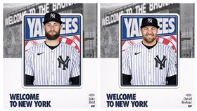 ▲柏德（Jake Bird）、貝德納（David Bednar）轉戰洋基首戰在同局挨轟。（圖／翻攝自洋基推特）