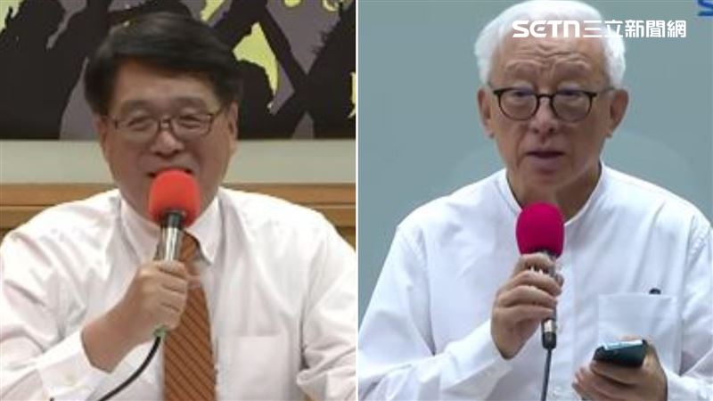 游盈隆晚間強調自己是鐵桿正綠,更稱曹興誠一定會有報應。(組合圖/資料照)