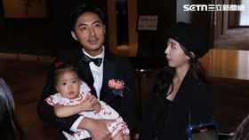 洪詩和老公李運慶參加婚禮。（圖／記者鄭孟晃攝影）