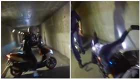 桃園,飆車,涵管,改裝,摩托車（圖／翻攝畫面）