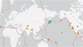 俄羅斯東部外海規模6.8強震。（圖／翻攝自USGS）