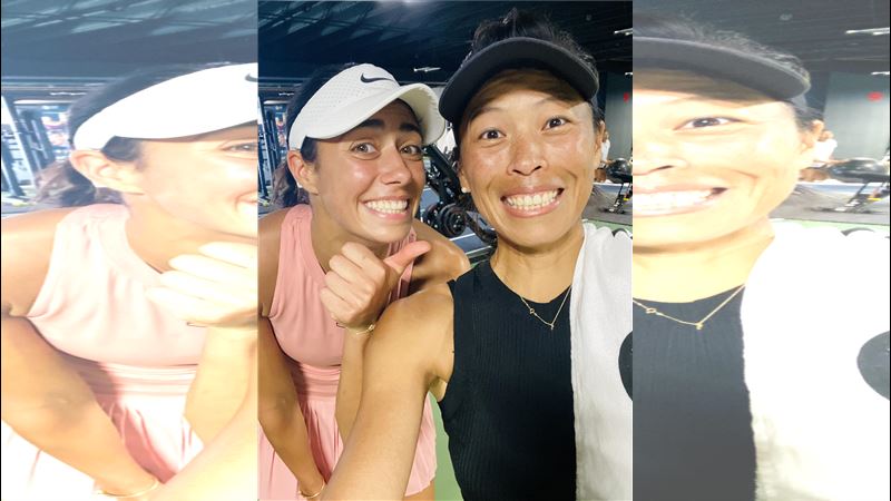 謝淑薇與新搭檔達尼洛薇琪(Olga Danilovic)在WTA蒙特婁女網賽闖進女雙4強。(圖/翻攝自謝淑薇臉書)