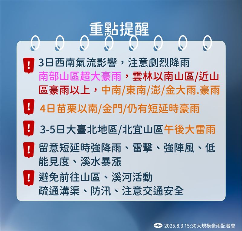 今晚還有一波雨勢。（圖／氣象署）