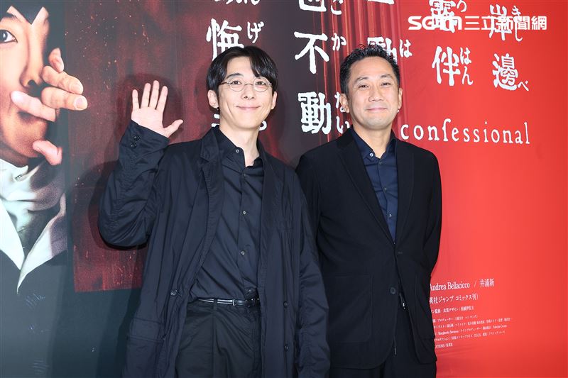 高橋一生(左)、導演渡邊一貴來台宣傳。(圖/記者鄭孟晃攝影)
