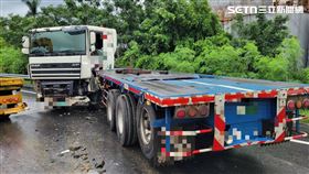 台南,永康,台南市,匝道,聯結車,事故,車體,國道,匝道▲圖片描述。（圖／翻攝畫面）