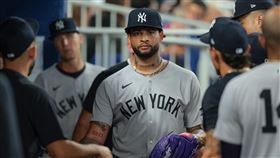 ▲去年美聯新人王吉爾（Luis Gil）本季初登板僅投3.1局就狂失5分。（圖／路透社／達志影像）