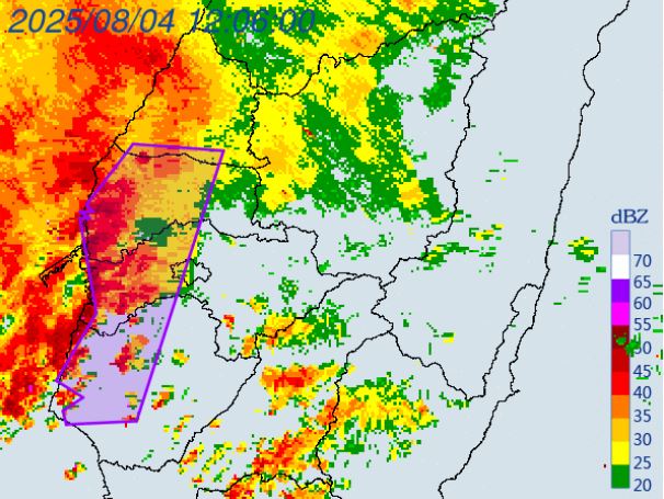 大雷雨開轟5縣市。（圖／翻攝自氣象署）