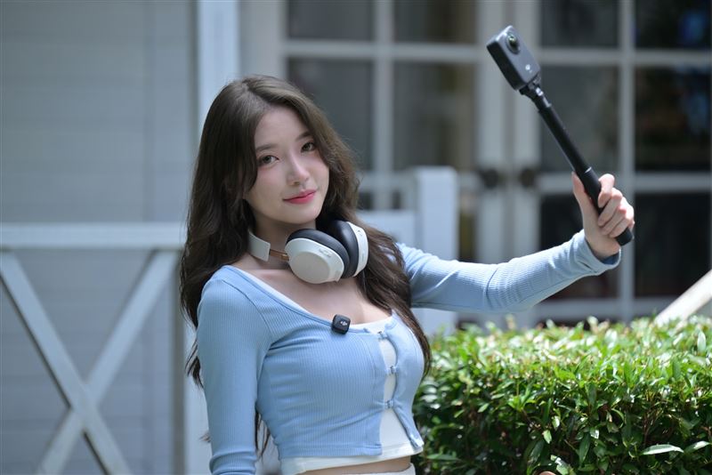 DJI Osmo 360透過OsmoAudio生態系統，免接收器直連兩組DJI麥克風發射器。（圖／聯強國際提供）