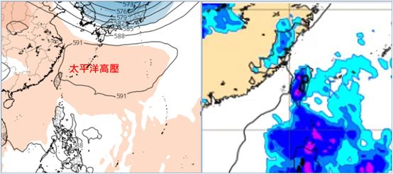明日至週六太平洋高壓增強，各地為晴朗酷熱的「盛夏」。（圖／翻攝自老大洩天機）