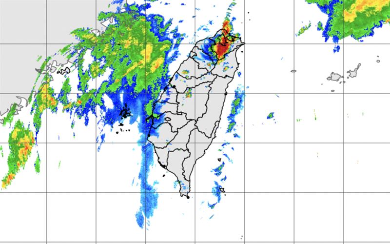 雙北下到發紅。（圖／氣象署）