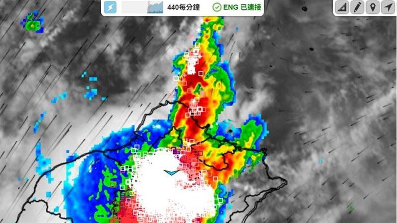 專家：大台北上空觀測到每分鐘440次閃電