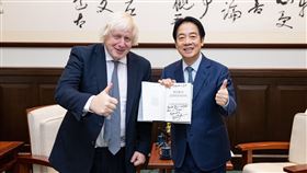 ▲總統賴清德與接見英國前首相強生（Boris Johnson）訪團。（圖／總統府提供） 