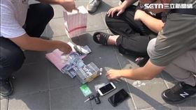 ▲天道盟與竹聯幫共組水房，刑事局埋伏逮面交車手。（圖／翻攝畫面）