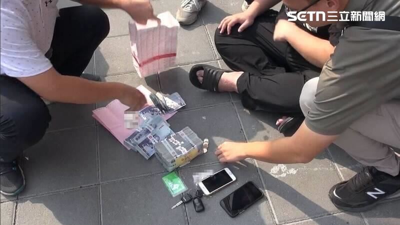 天道盟與竹聯幫共組水房,刑事局埋伏逮面交車手。(圖/翻攝畫面)