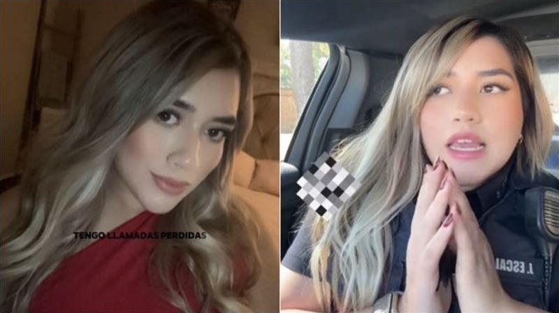 女警珍妮佛遭警局調查。(圖/翻攝TikTok @ms.escaleraaa)