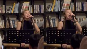 ▲張棋惠音樂會唱一半，突然飛出一支胖小強，她拿出電蚊拍應戰。（圖／翻攝自Thread @hueiwen_91）