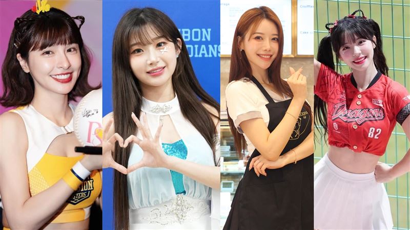 中職啦啦隊女神峮峮(左起)、李珠珢、李雅英、李多慧。(圖/資料照/翻攝自 IG)