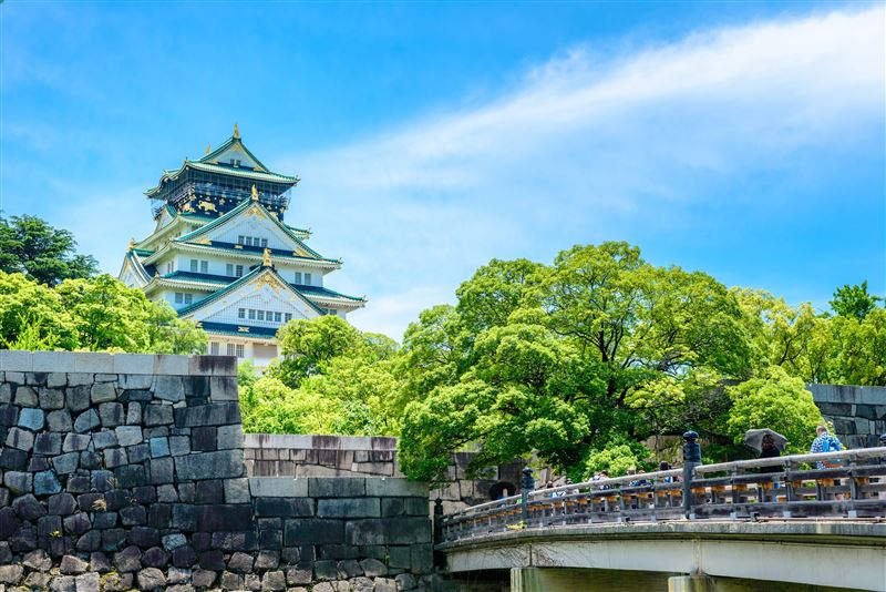 日本三大城之一大阪城。(圖/雄獅旅遊提供)