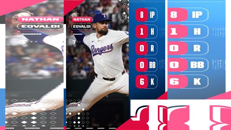 伊歐瓦迪（Nathan Eovaldi）對前東家洋基8局僅挨1安。（圖／翻攝自MLB推特）