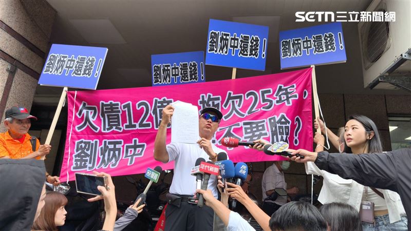 林金龍指控生技大亨劉炳中不還錢。(圖/記者莊淇鈞攝影)