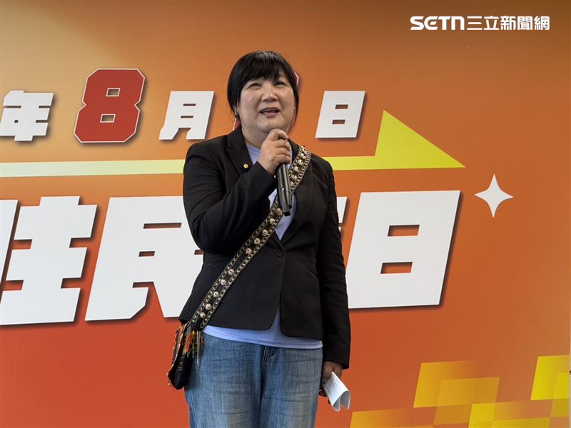 民進黨立委伍麗華出席《2025國際原住民日》紀念記者會。（圖／記者劉秀敏攝影）