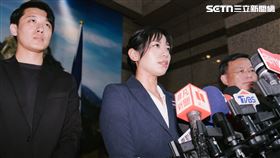 ▲國民黨文傳會主委林寬裕、發言人楊智伃回應時事（圖／記者楊士誼攝影）