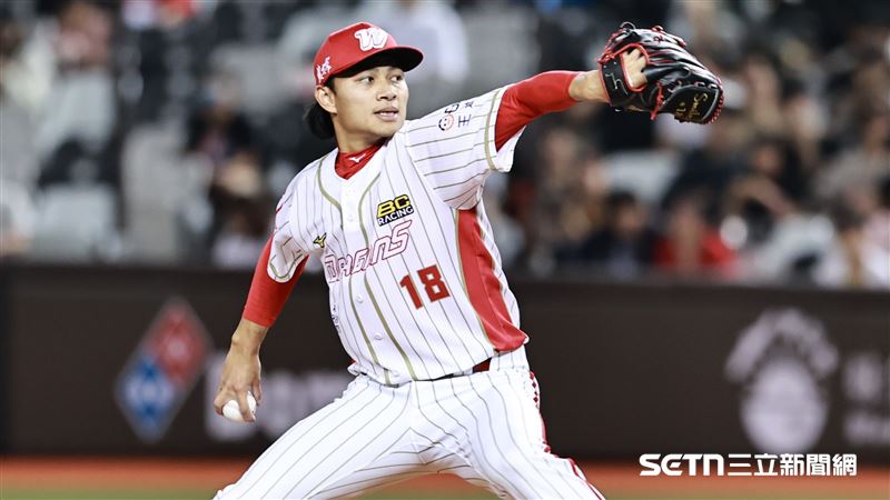 味全龍先發投手徐若熙。(圖/記者劉彥池攝影)