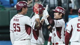 ▲樂天桃猿林政華3分砲超前。（圖／樂天桃猿提供）