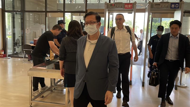 前桃園市長鄭文燦今日再次出庭。（圖／翻攝畫面）