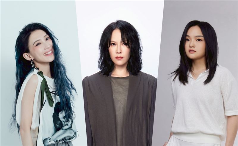 「嗨！出發吧來台東」演唱會搶先公布首波演出名單，包括戴佩妮（左起）、楊乃文及徐佳瑩。（圖／台東縣政府提供）