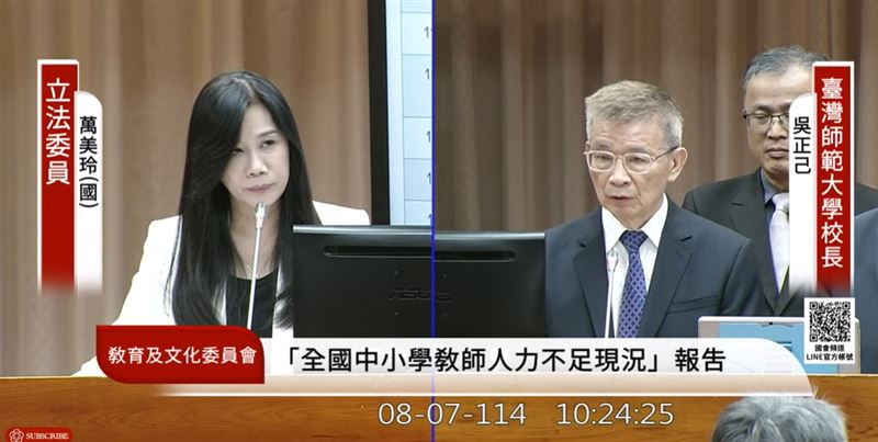 台師大校長吳正已坦承學校對學生照顧不足。(圖/翻攝自國會頻道)