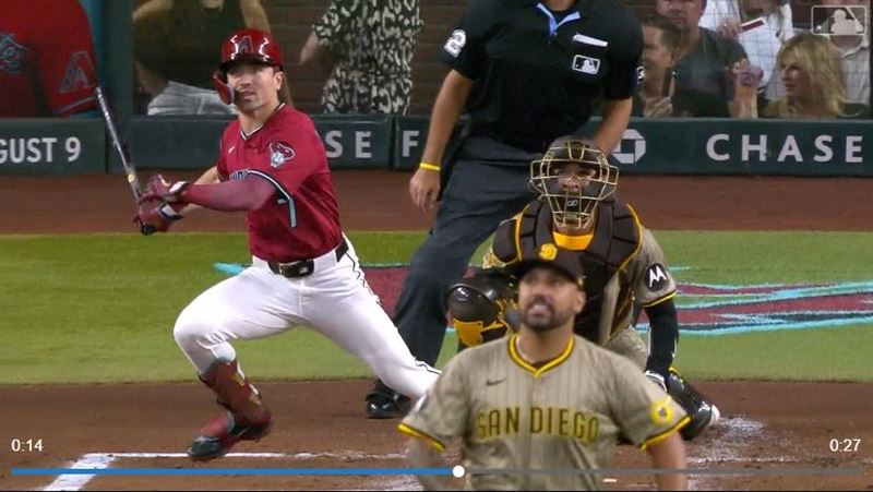 卡洛爾(Corbin Carroll)炸裂首打席全壘打。(圖/翻攝自MLB官網)