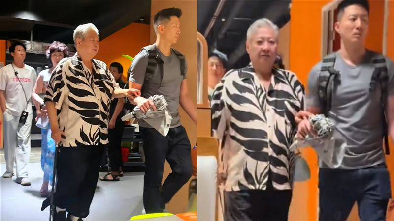 洪金寶一家人吃火鍋被目擊。(圖/翻攝自微博)