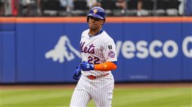 ▲索托（Juan Soto）9局上開轟結束守護者無安打比賽。（圖／美聯社／達志影像）