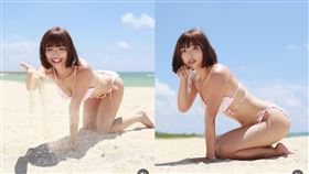 一隻阿圓出國解放身材。（圖／翻攝自一隻阿圓IG）