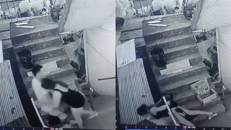 她飛撲男友墜樓…一死一命危　驚悚畫面曝