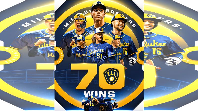 釀酒人成為今年聯盟首之70勝球隊。（圖／翻攝自MLB X）