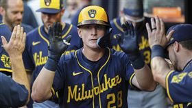 ▲釀酒人成為今年聯盟首之70勝球隊。（圖／美聯社／達志影像）