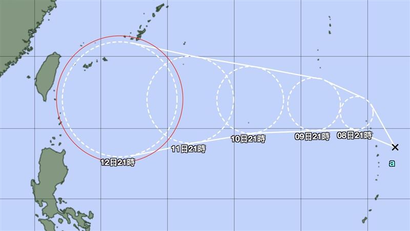 颱風楊柳將生成 日氣象廳曝路徑直衝台灣