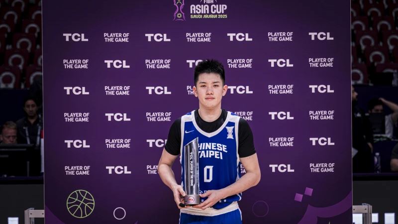 台灣男藍林庭謙對伊拉克拿下22分，獲選單場最佳球員。（圖／翻攝自FIBA官網）