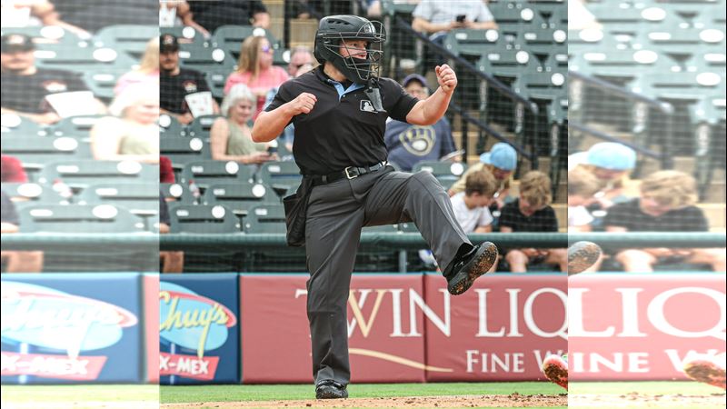 MLB首位女裁判帕沃兒。（圖／翻攝自X平台 @Milb）