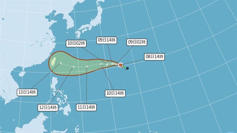 楊柳颱風最新路徑北修　這天不排除發陸警