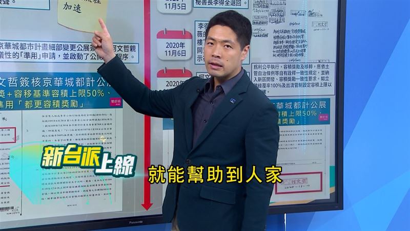 律師陳又新指出，僅「加速行政流程」一項，也可能構成圖利。（圖／翻攝自新台派上線）