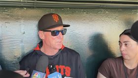 MLB巨人總教練受訪美國職棒大聯盟MLB舊金山巨人今天主場迎戰華盛頓國民，總教練梅爾文（Bob Melvin ）賽前受訪。中央社記者張欣瑜舊金山攝 114年8月9日