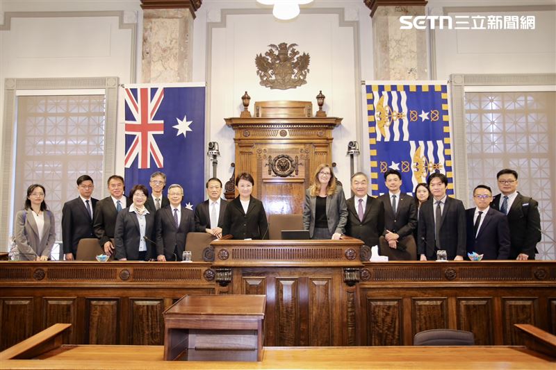 盧秀燕率團訪澳!市府訪團參訪布里斯本議會。(圖/翻攝畫面)