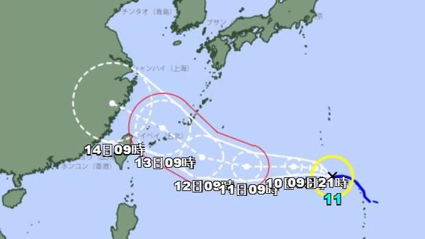 日氣象廳：楊柳「暴風警戒線」恐侵襲北部