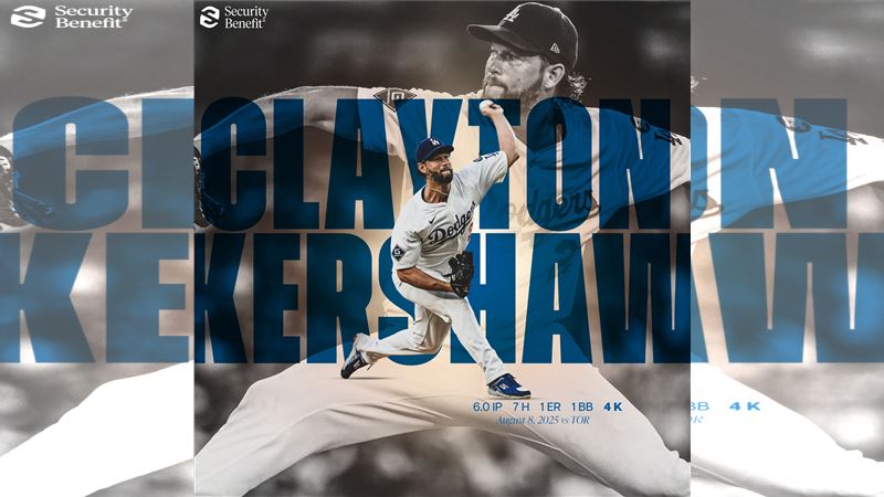 柯蕭（Clayton Kershaw）6局僅失1分拿下本季第6勝。（圖／翻攝自道奇推特）