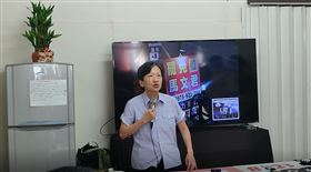 ▲顏擇雅出席「南投割爛委」草屯總部開幕喊話，「823還是可以很樂觀」。（圖／翻攝畫面）