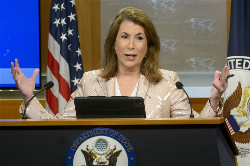 川普提名國務院發言人布魯斯（Tammy Bruce）為下一任美國駐聯合國副大使。（圖／美聯社／達志影像）